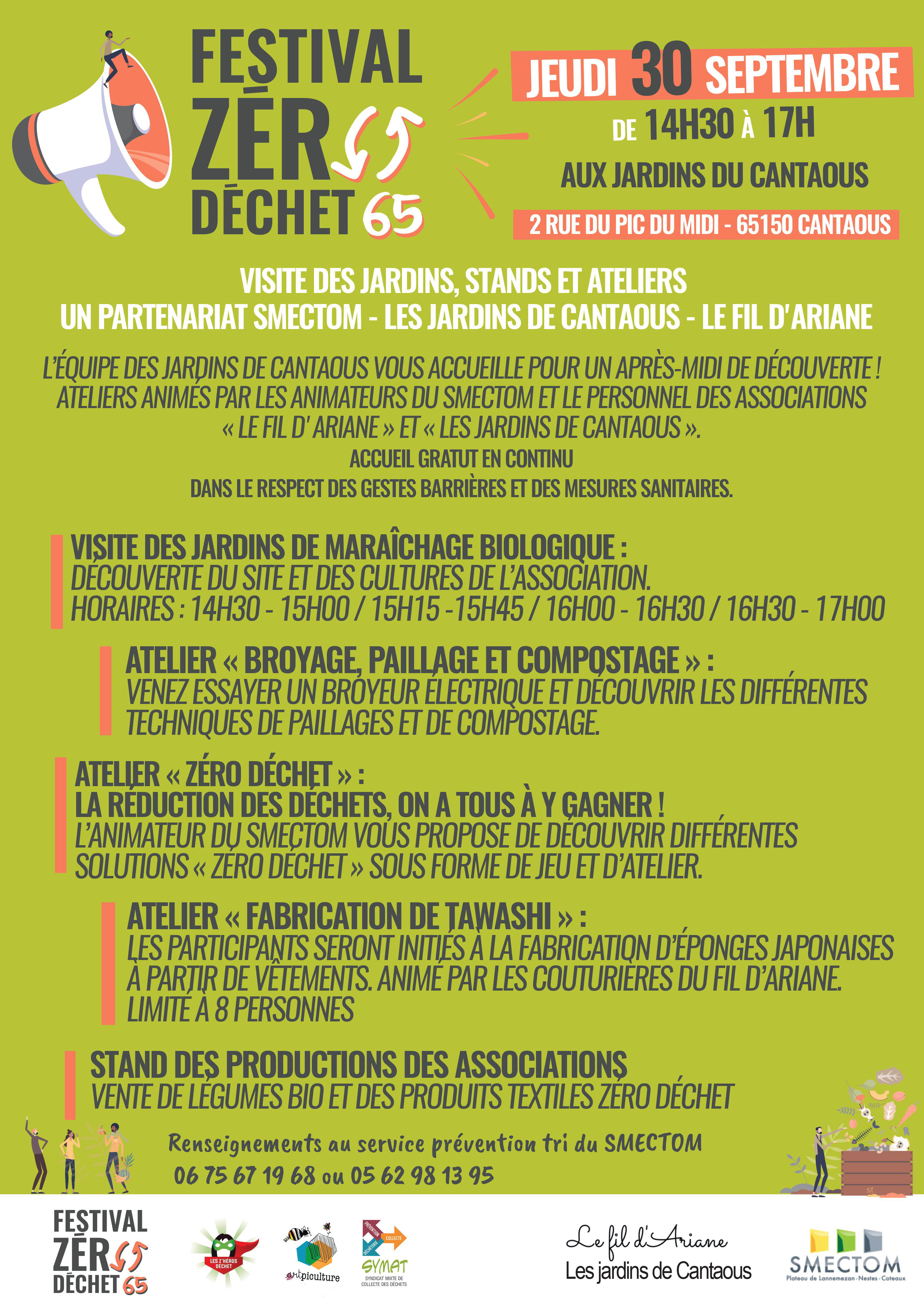 Festival zéro déchet aux Jardins de Cantaous, Jeudi 30 septembre 14h30-17h00