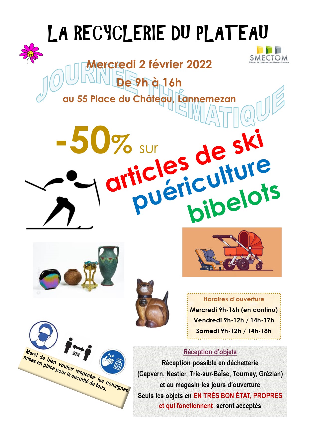 Mercredi 2 février 2022 : -50% sur de nombreux articles à la Recyclerie !