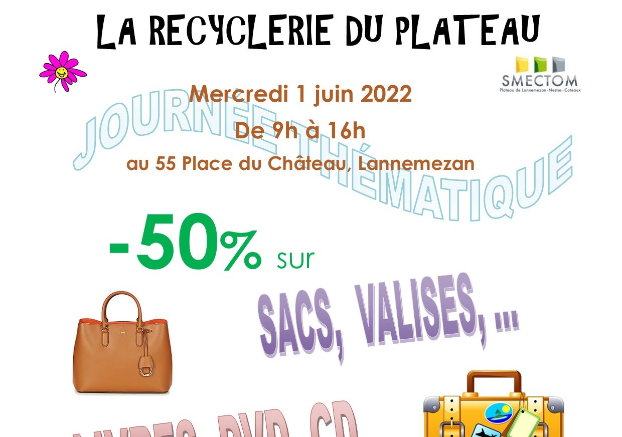 Mercredi 1er juin 2022 : -50%sur de nombreux articles à la Recyclerie du Plateau !